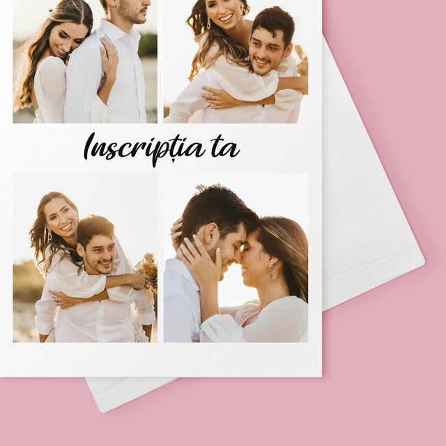 Colaj De Fotografii: 4 Fotografii Cu Inscripție - Card Cu Felicitări
