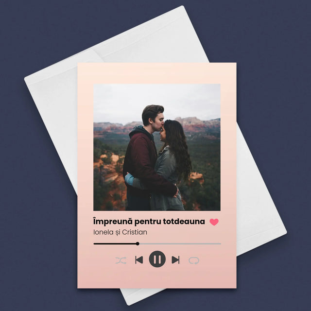 Fotografie Si Semnătură: Spotify Cu Fotografia Ta - Card Cu Felicitări