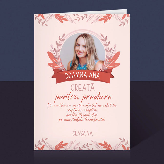 Fotografie Si Semnătură: Făcut Pentru A Preda - Card Cu Felicitări