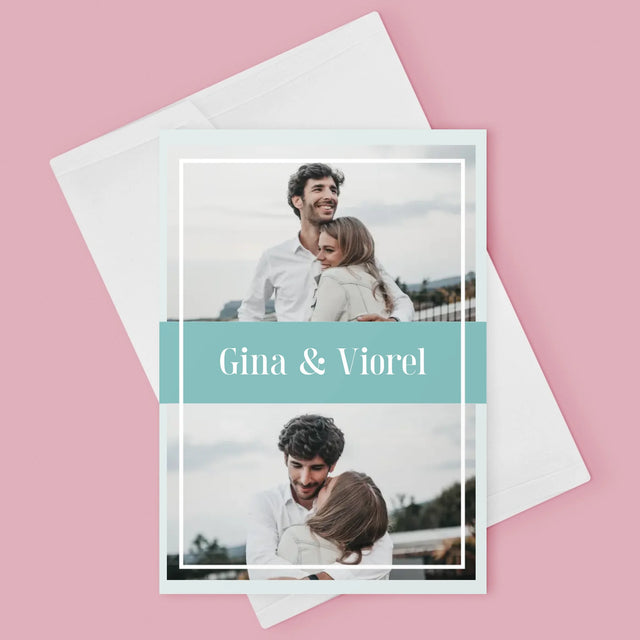 Colaj De Fotografii: Cuplu Nume - Card Cu Felicitări