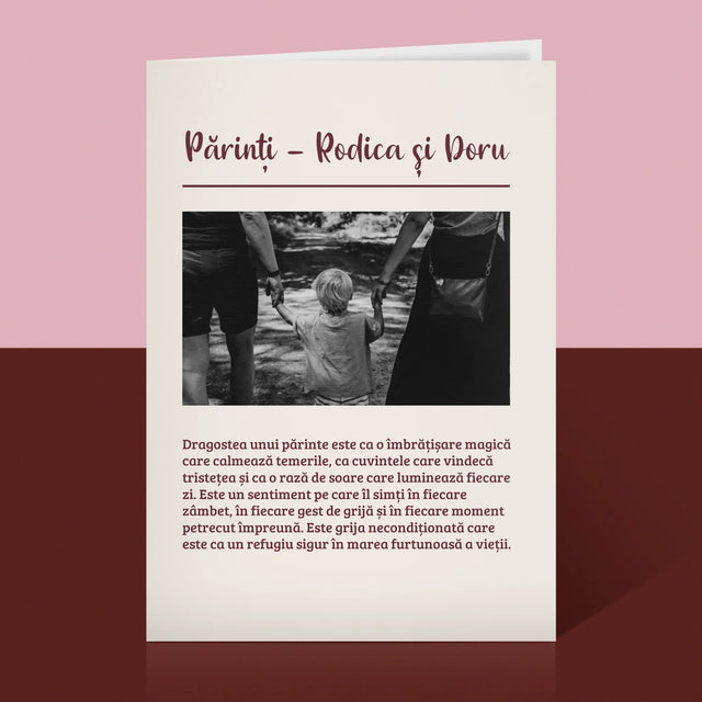 Fotografie Si Semnătură: Părinți Definiția Dragostei Lor - Card Cu Felicitări