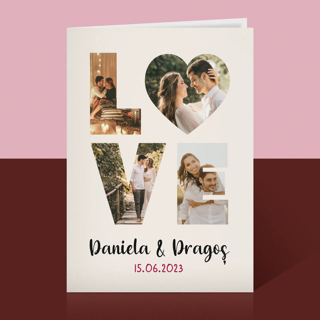 Cuvânt Din Fotografii: Love Din Fotografiile Tale - Card Cu Felicitări