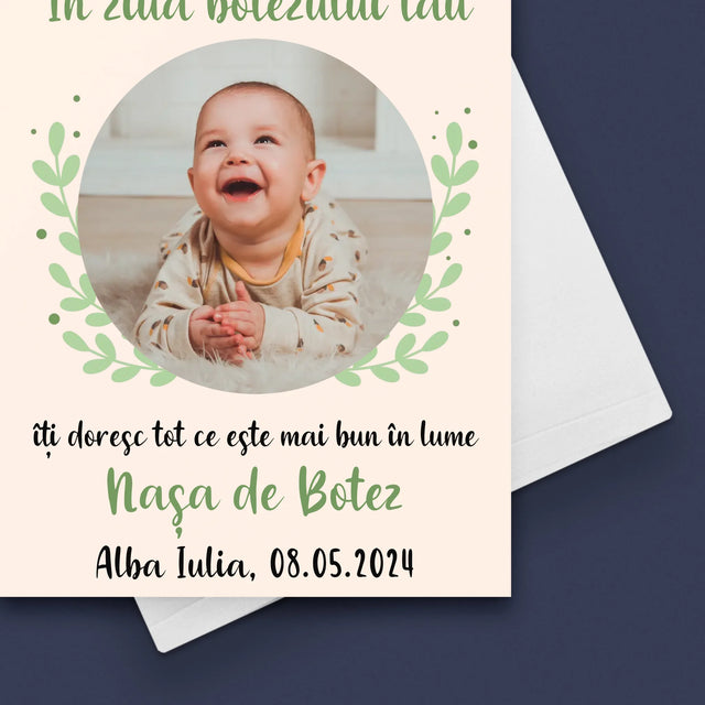 Fotografie Si Semnătură: Cu Prilejul Sfântului Botez - Card Cu Felicitări