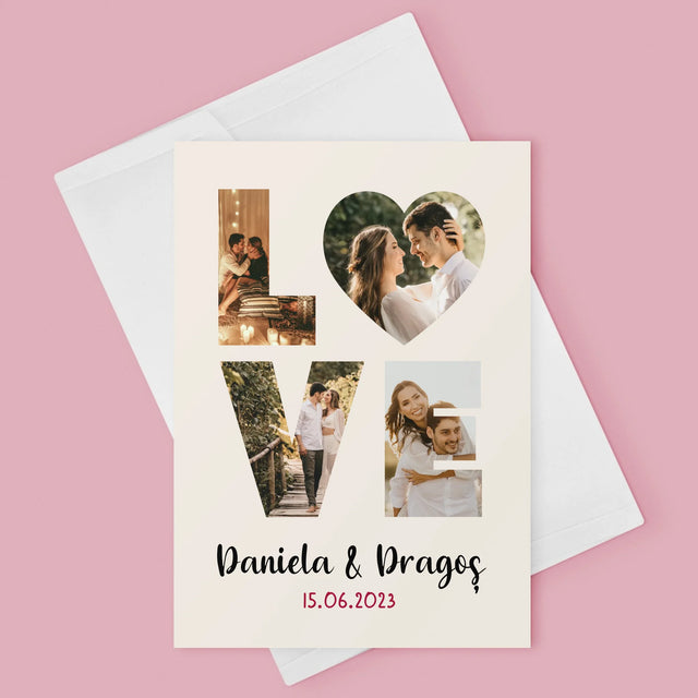Cuvânt Din Fotografii: Love Din Fotografiile Tale - Card Cu Felicitări