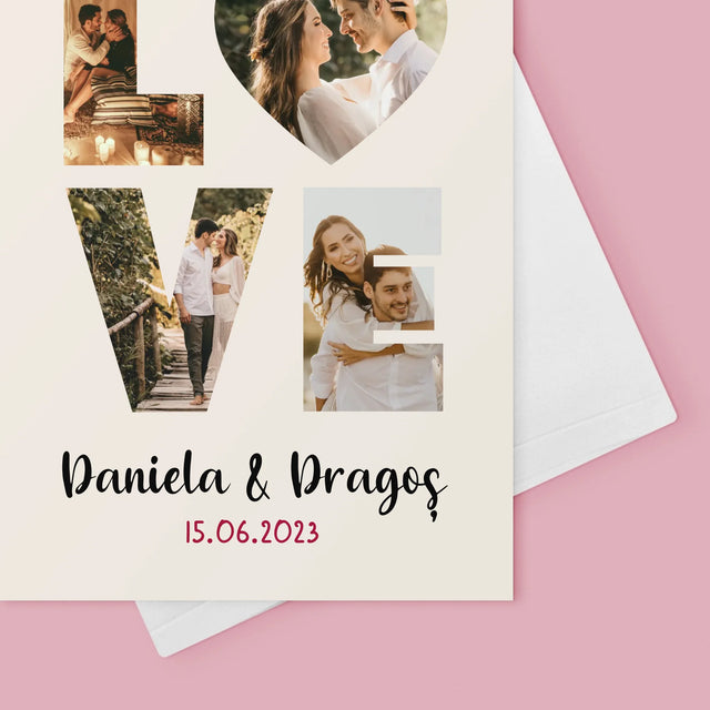 Cuvânt Din Fotografii: Love Din Fotografiile Tale - Card Cu Felicitări