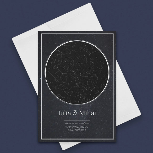 Harta Stelelor: Harta Stelelor: Pentru Îndrăgostiți - Card Cu Felicitări