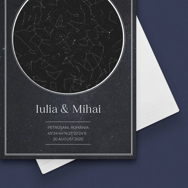 Harta Stelelor: Harta Stelelor: Pentru Îndrăgostiți - Card Cu Felicitări