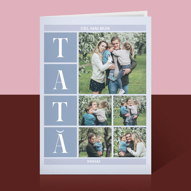 Colaj De Fotografii: Cel Mai Bun Tată - Card Cu Felicitări