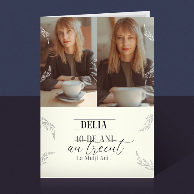 Colaj De Fotografii: Au Trecut 40 De Ani - Card Cu Felicitări