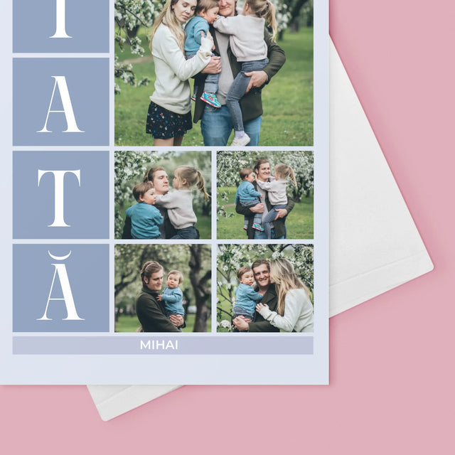 Colaj De Fotografii: Cel Mai Bun Tată - Card Cu Felicitări