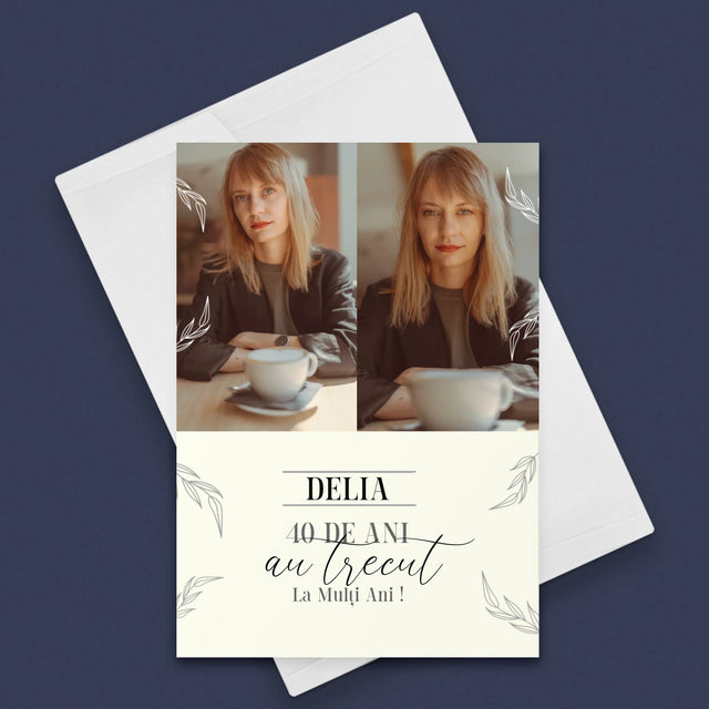 Colaj De Fotografii: Au Trecut 40 De Ani - Card Cu Felicitări