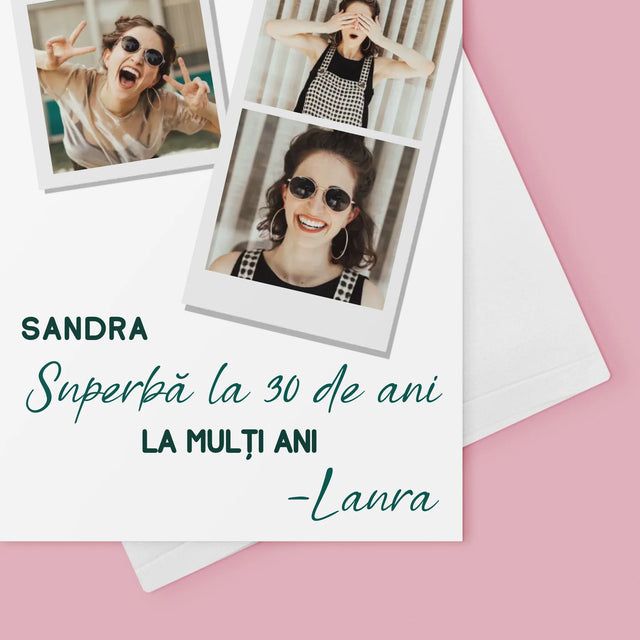 Colaj De Fotografii: Cool Femeie De Treizeci De Ani - Card Cu Felicitări