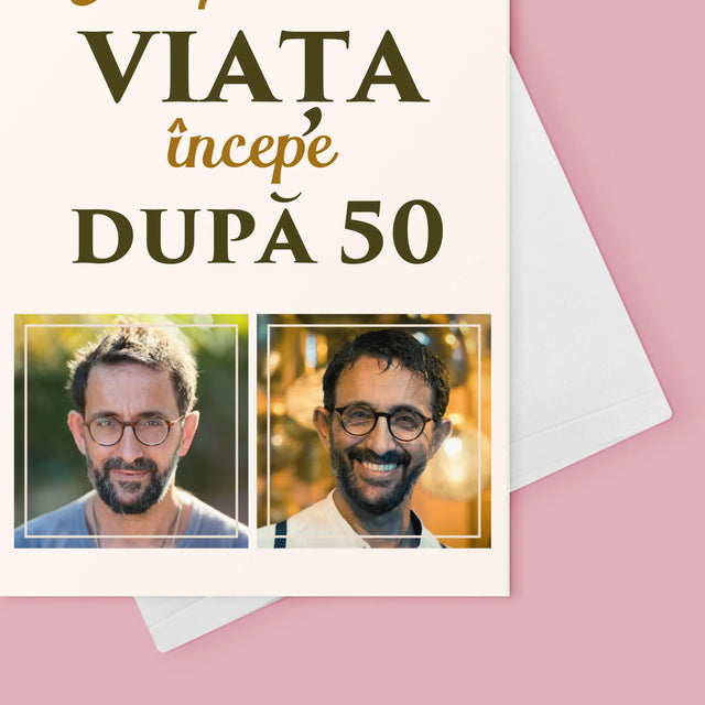 Colaj De Fotografii: Viața Începe După 50 - Card Cu Felicitări