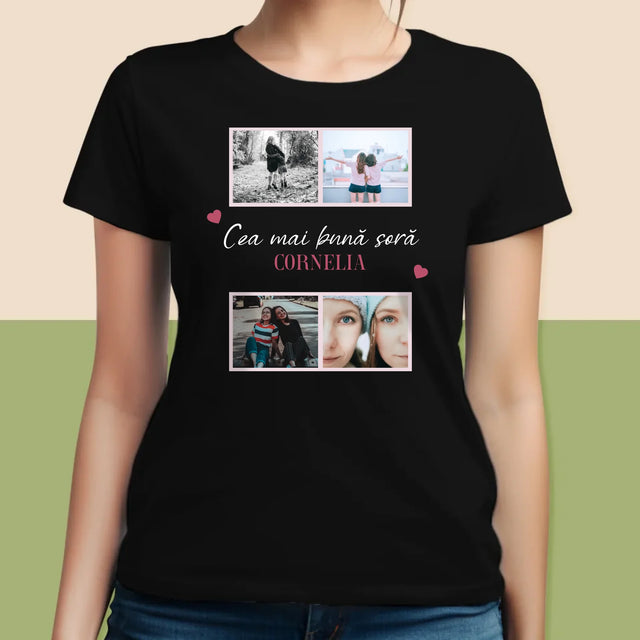 Colaj De Fotografii: Cea Mai Bună Soră - Tricou Pentru Femei