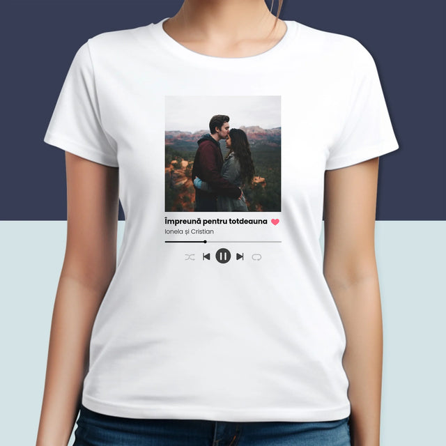 Fotografie Si Semnătură: Spotify Cu Fotografia Ta - Tricou Pentru Femei