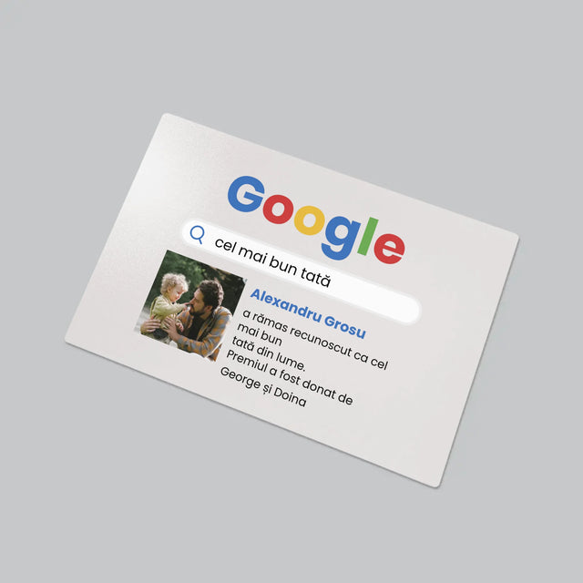 Fotografie Si Semnătură: Cel Mai Bun Scor Google Pentru Tată - Mapa De Birou