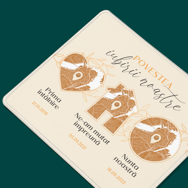 Harta Oraș: Povestea Iubirii Noastre - Mouse Pad