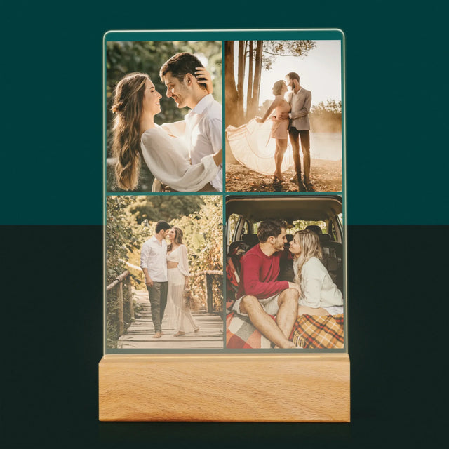 Colaj De Fotografii: 4 Fotografii - Imprimare Pe Sticlă Acrilică (Verticală)