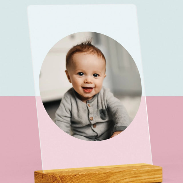 Fotografie Si Semnătură: Fotografie În Cerc - Imprimare Pe Sticlă Acrilică (Verticală)