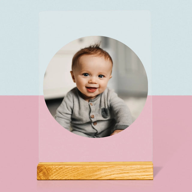 Fotografie Si Semnătură: Fotografie În Cerc - Imprimare Pe Sticlă Acrilică (Verticală)