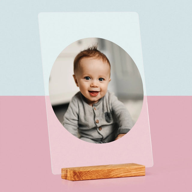 Fotografie Si Semnătură: Fotografie În Cerc - Imprimare Pe Sticlă Acrilică (Verticală)