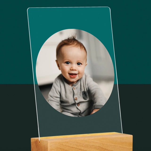 Fotografie Si Semnătură: Fotografie În Cerc - Imprimare Pe Sticlă Acrilică (Verticală)