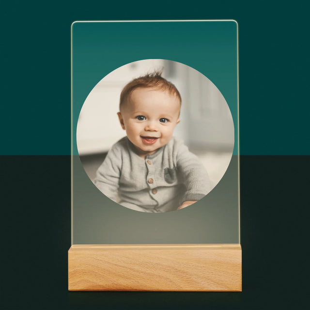 Fotografie Si Semnătură: Fotografie În Cerc - Imprimare Pe Sticlă Acrilică (Verticală)