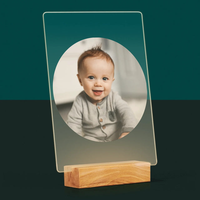 Fotografie Si Semnătură: Fotografie În Cerc - Imprimare Pe Sticlă Acrilică (Verticală)