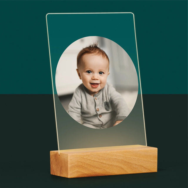 Fotografie Si Semnătură: Fotografie În Cerc - Imprimare Pe Sticlă Acrilică (Verticală)