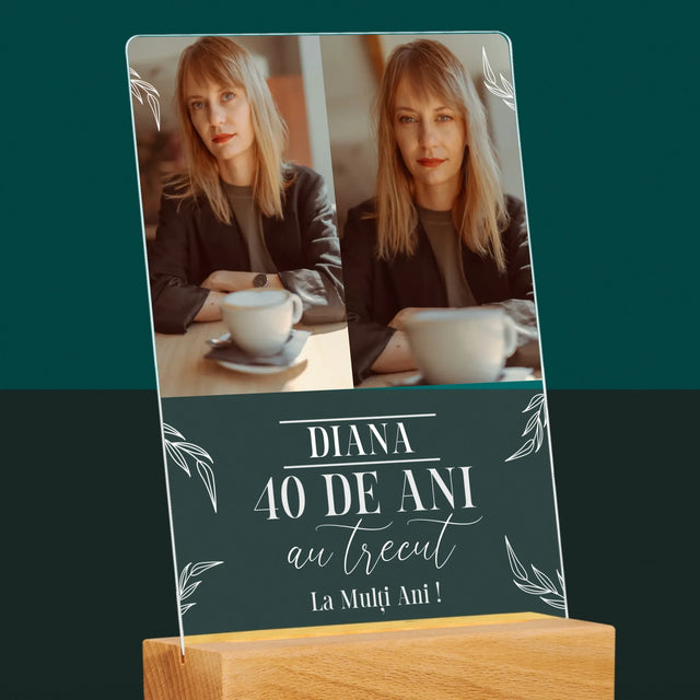 Colaj De Fotografii: Au Trecut 40 De Ani - Imprimare Pe Sticlă Acrilică (Verticală)