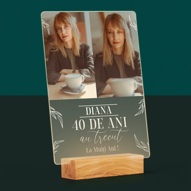 Colaj De Fotografii: Au Trecut 40 De Ani - Imprimare Pe Sticlă Acrilică (Verticală)