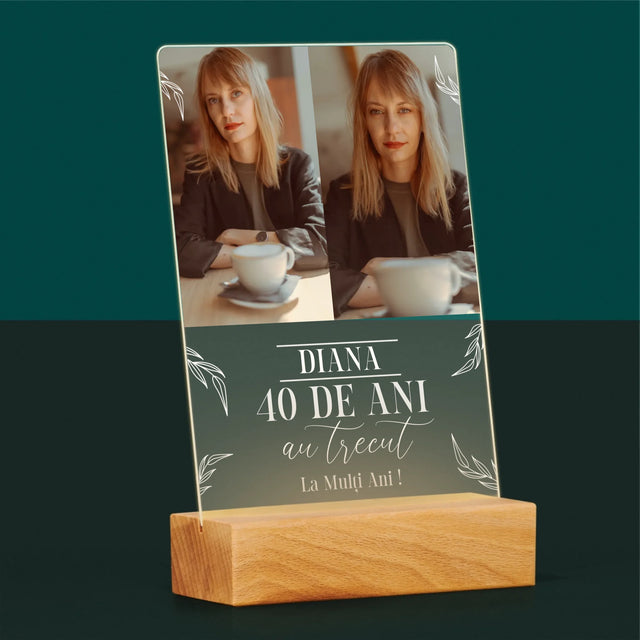 Colaj De Fotografii: Au Trecut 40 De Ani - Imprimare Pe Sticlă Acrilică (Verticală)
