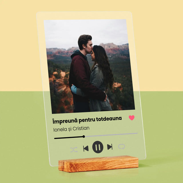 Fotografie Si Semnătură: Spotify Cu Fotografia Ta - Imprimare Pe Sticlă Acrilică (Verticală)