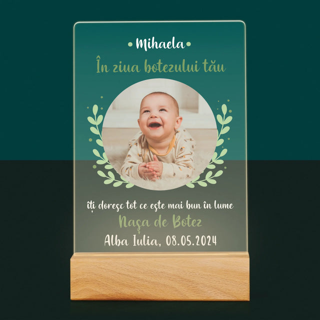 Fotografie Si Semnătură: Cu Prilejul Sfântului Botez - Imprimare Pe Sticlă Acrilică (Verticală)