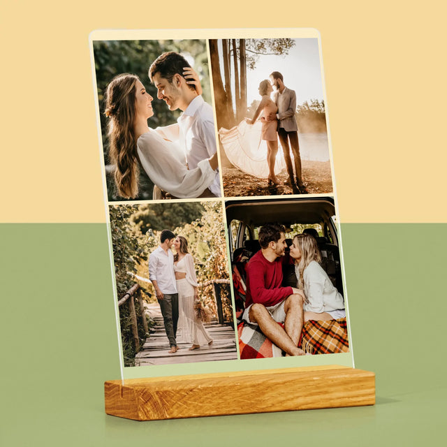 Colaj De Fotografii: 4 Fotografii - Imprimare Pe Sticlă Acrilică (Verticală)