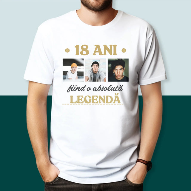 Colaj De Fotografii: 18 Ani De A Fi O Legendă - Tricou Pentru Bărbați