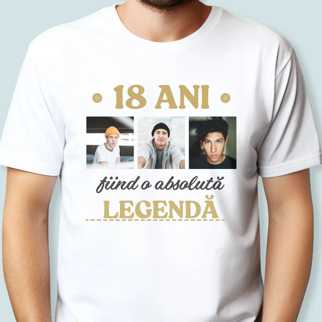 Colaj De Fotografii: 18 Ani De A Fi O Legendă - Tricou Pentru Bărbați