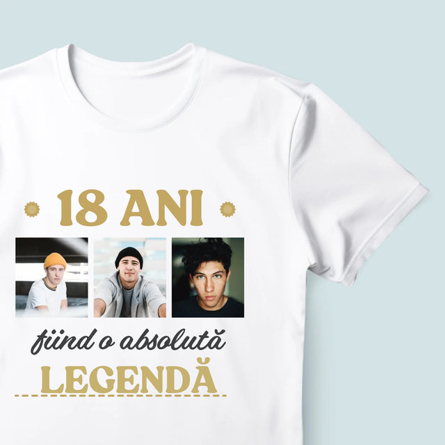 Colaj De Fotografii: 18 Ani De A Fi O Legendă - Tricou Pentru Bărbați