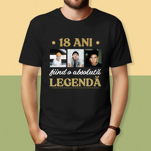 Colaj De Fotografii: 18 Ani De A Fi O Legendă - Tricou Pentru Bărbați