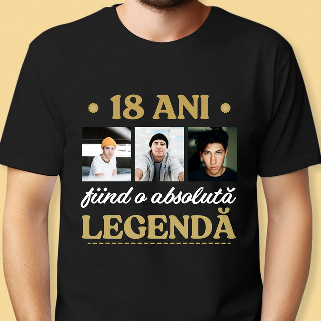 Colaj De Fotografii: 18 Ani De A Fi O Legendă - Tricou Pentru Bărbați