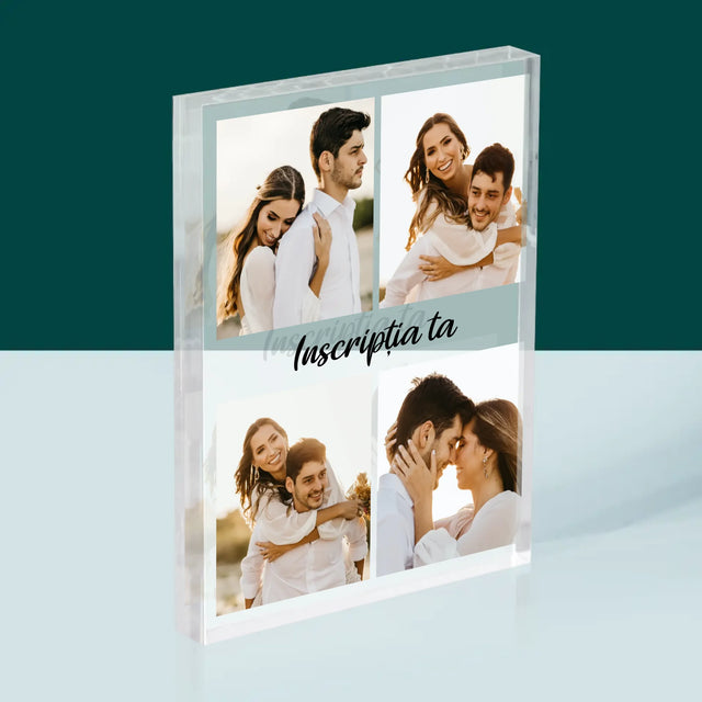 Colaj De Fotografii: 4 Fotografii Cu Inscripție - Bloc Acrilic