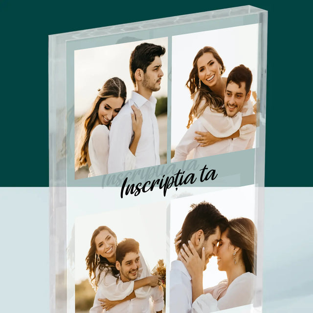 Colaj De Fotografii: 4 Fotografii Cu Inscripție - Bloc Acrilic