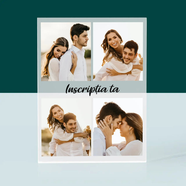 Colaj De Fotografii: 4 Fotografii Cu Inscripție - Bloc Acrilic
