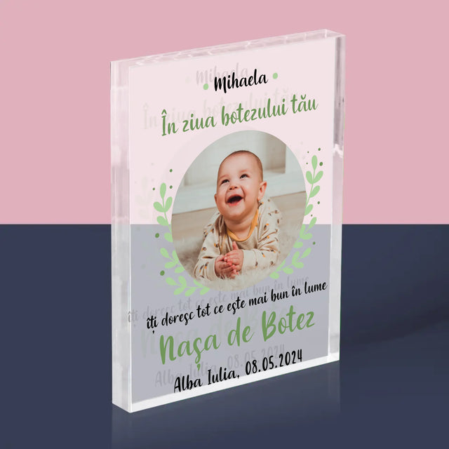 Fotografie Si Semnătură: Cu Prilejul Sfântului Botez - Bloc Acrilic