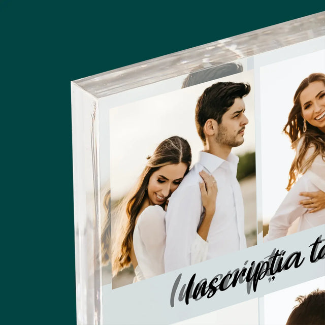 Colaj De Fotografii: 4 Fotografii Cu Inscripție - Bloc Acrilic