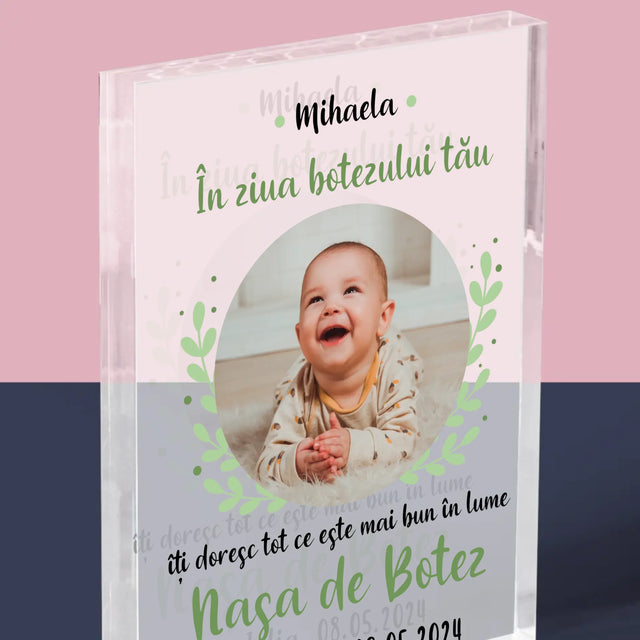 Fotografie Si Semnătură: Cu Prilejul Sfântului Botez - Bloc Acrilic