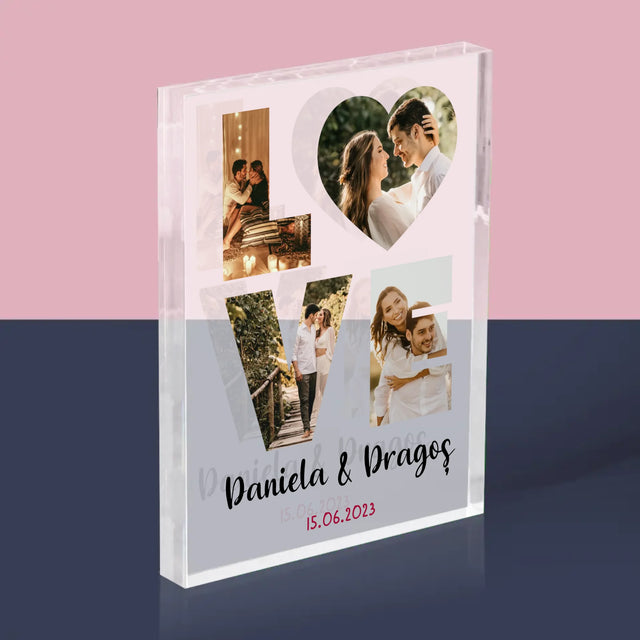 Cuvânt Din Fotografii: Love Din Fotografiile Tale - Bloc Acrilic