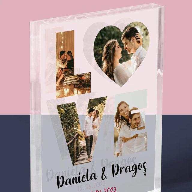 Cuvânt Din Fotografii: Love Din Fotografiile Tale - Bloc Acrilic