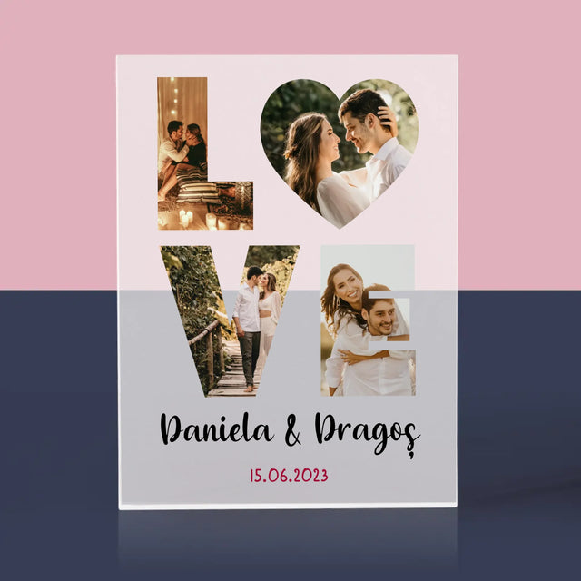 Cuvânt Din Fotografii: Love Din Fotografiile Tale - Bloc Acrilic