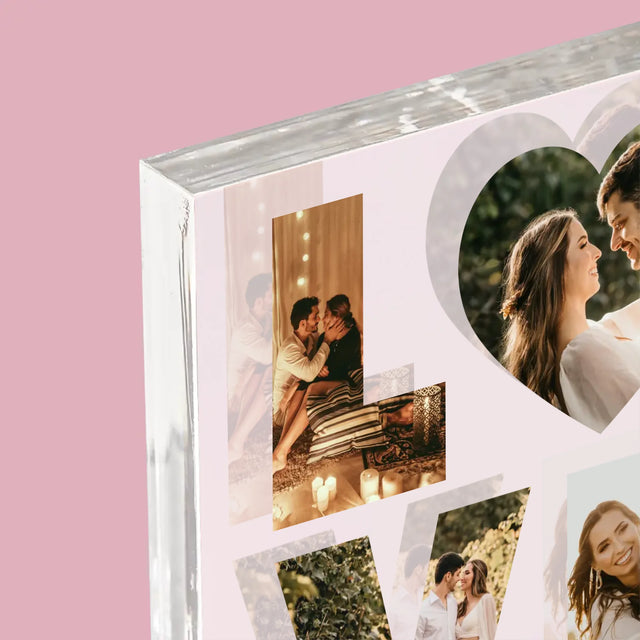Cuvânt Din Fotografii: Love Din Fotografiile Tale - Bloc Acrilic